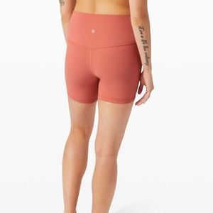 Lululemon Align Biker Shorts 6" Rustic Coral 8